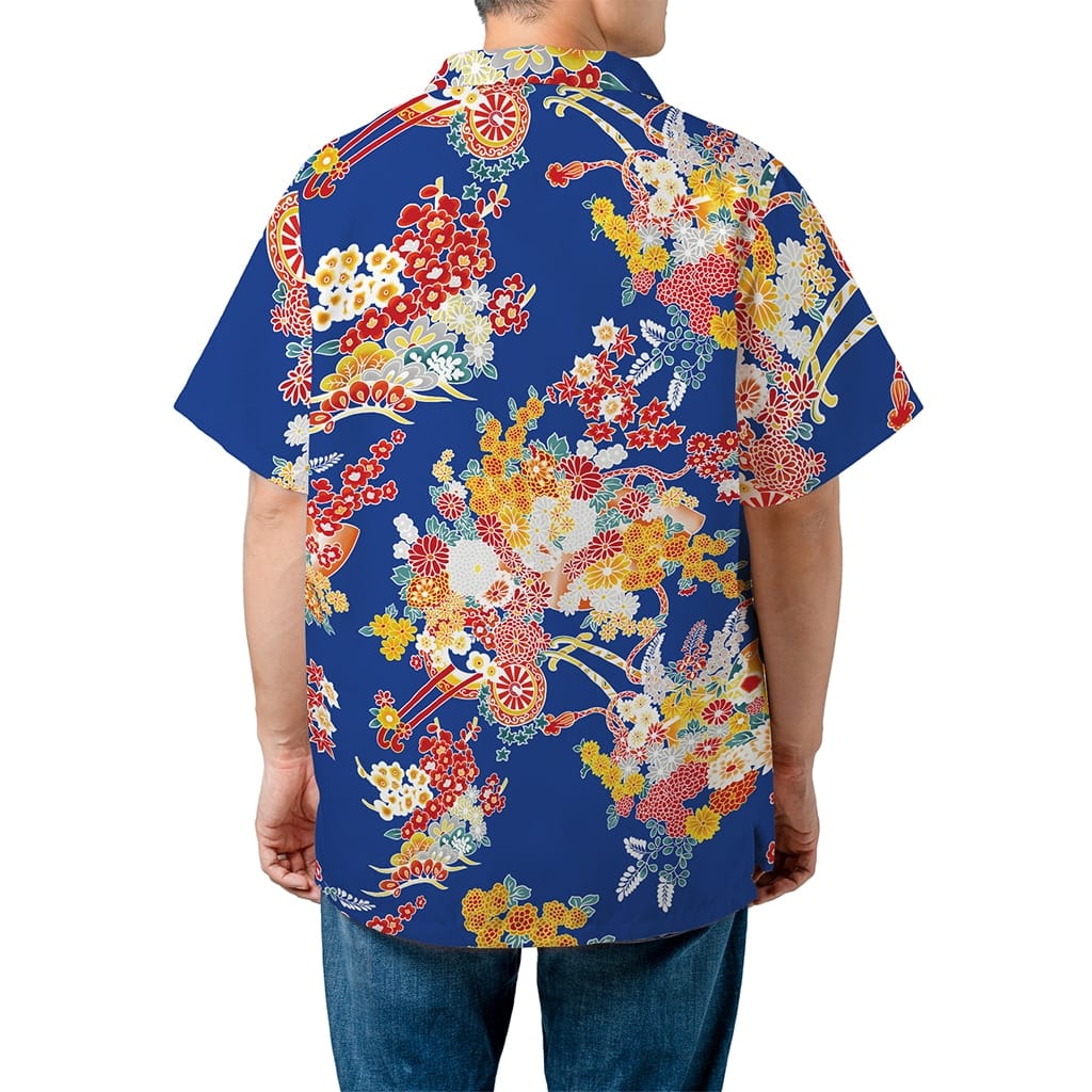 MASH Hawkeye Pierce Hibiscus White Flowers Hawaiian Shirt - Tazila