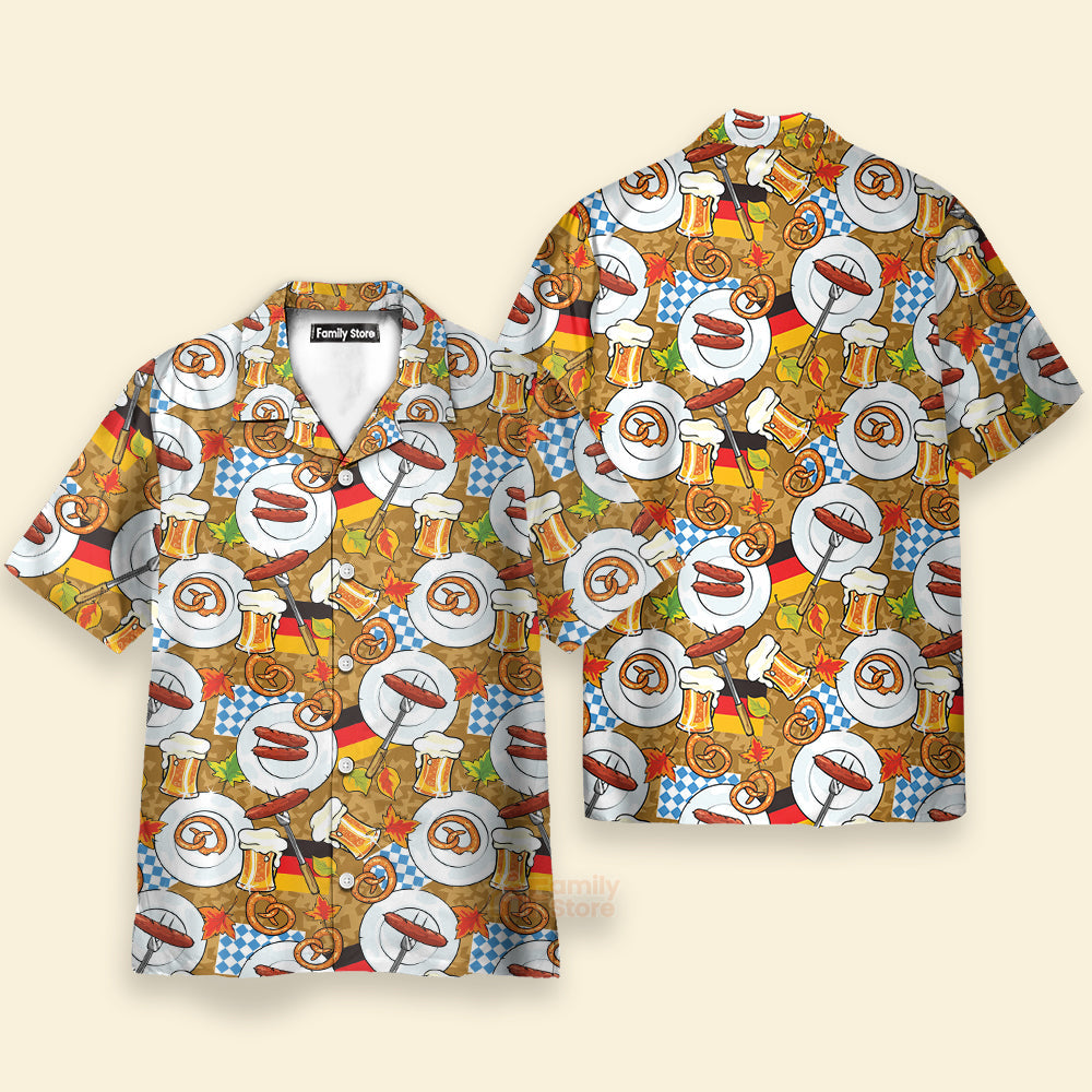 Sausage Beer Germany Flag - Hawaiian Shirt