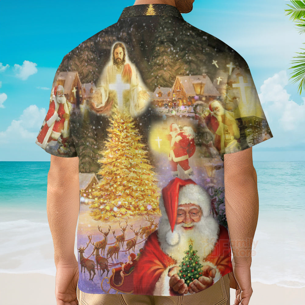 Jesus Is The Magic Of Christmas Short Sleeve Shirt Hawaiian Shirt