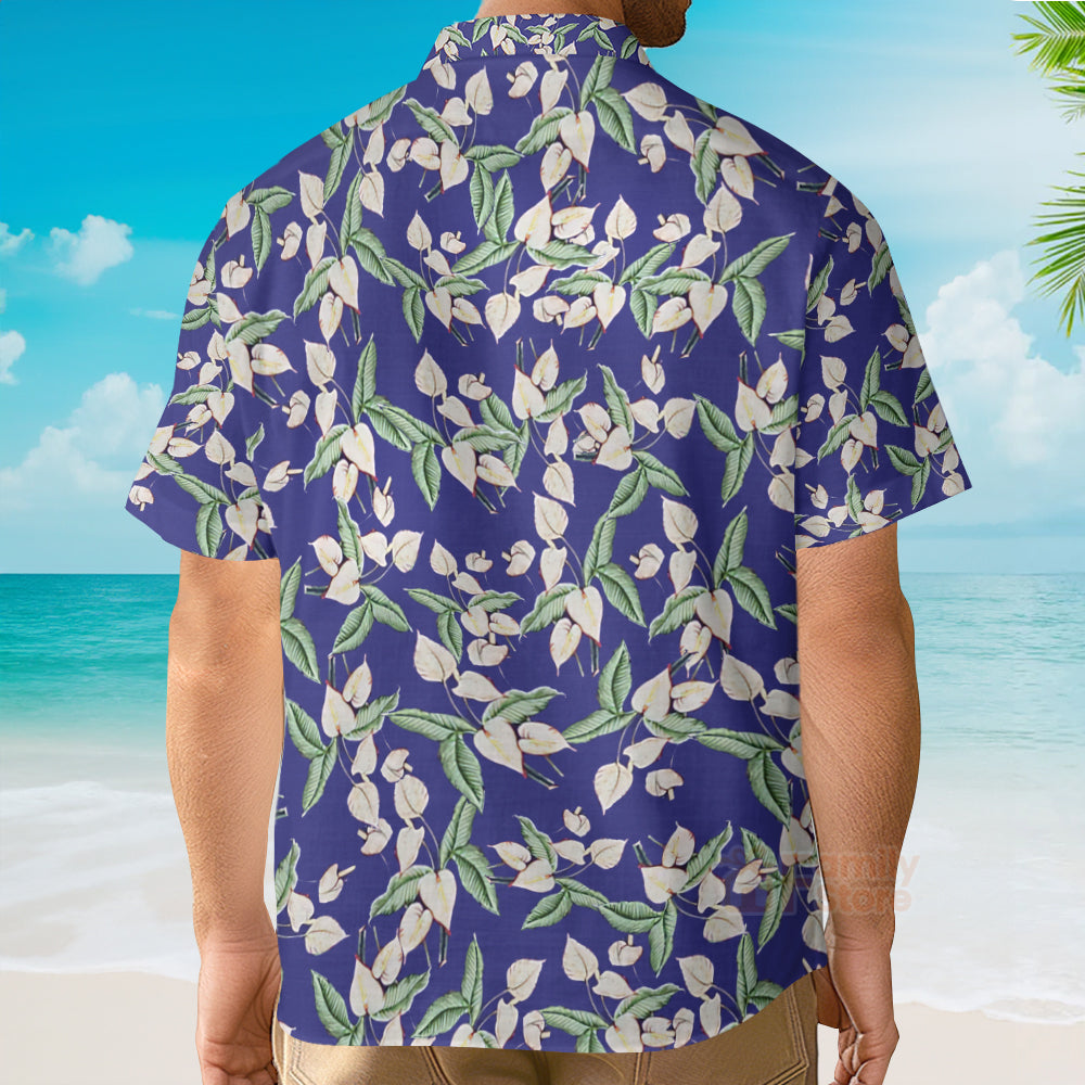 Tom Selleck Magnum Pi Mini Anthurium Blue Costmes - Hawaii Shirt