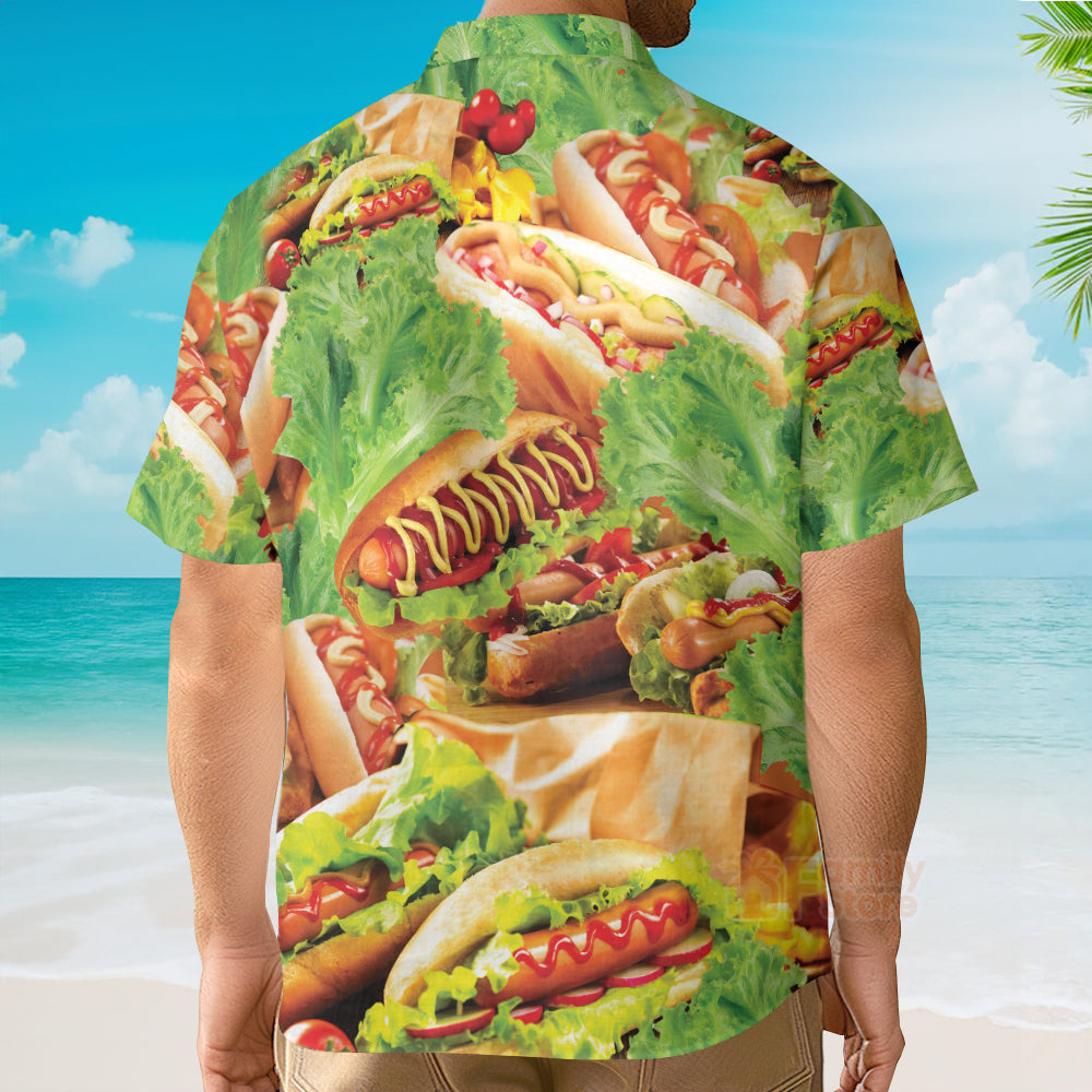Food It's Not A Party Until The Hot Dog Come Out Salad Hawaiian Shirt
