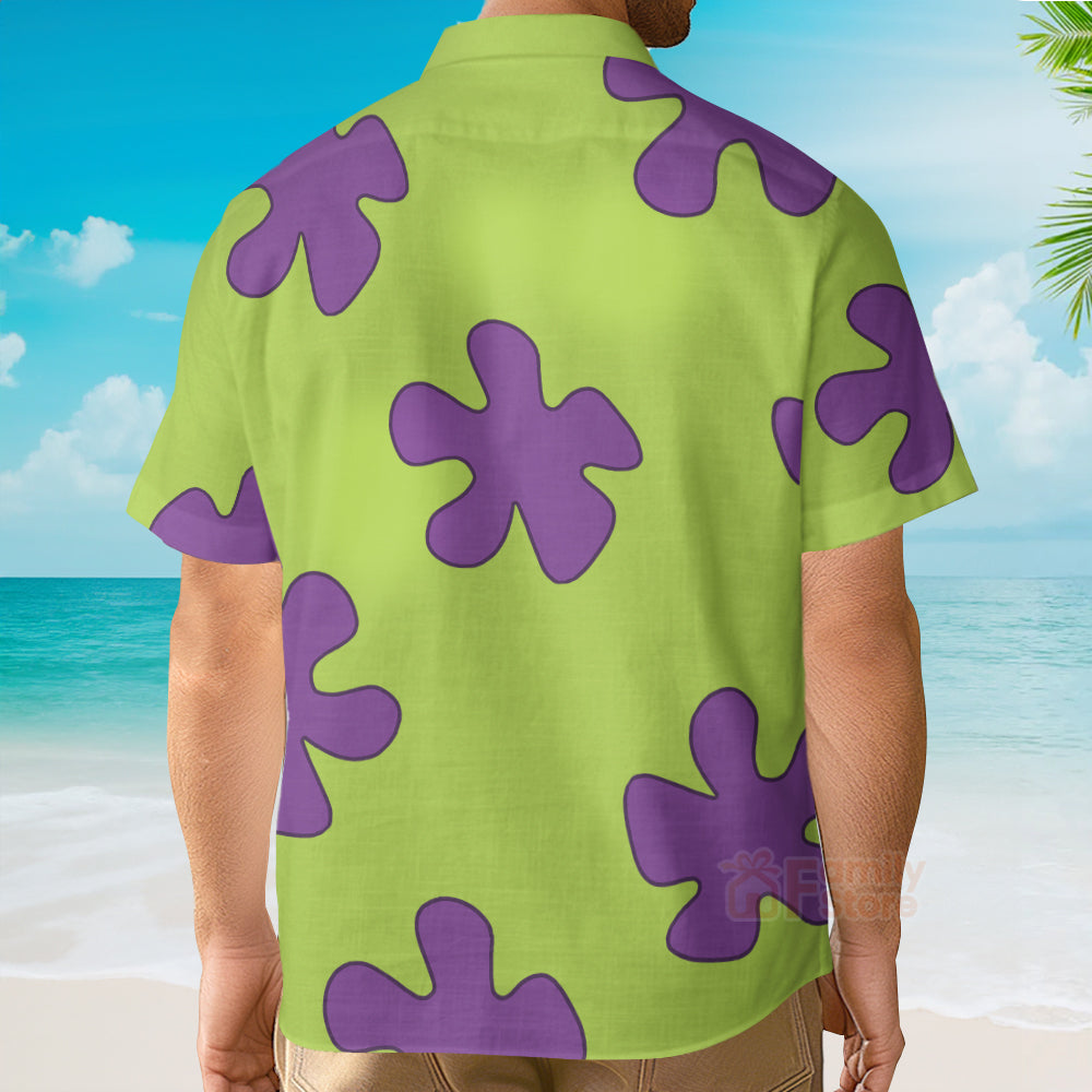 Summer Casual Patrick Star Cartoon Image Printing Hawaiian Shirt