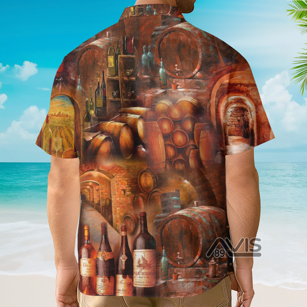 Wine Tasting Daily From The Cellar - Hawaiian Shirt