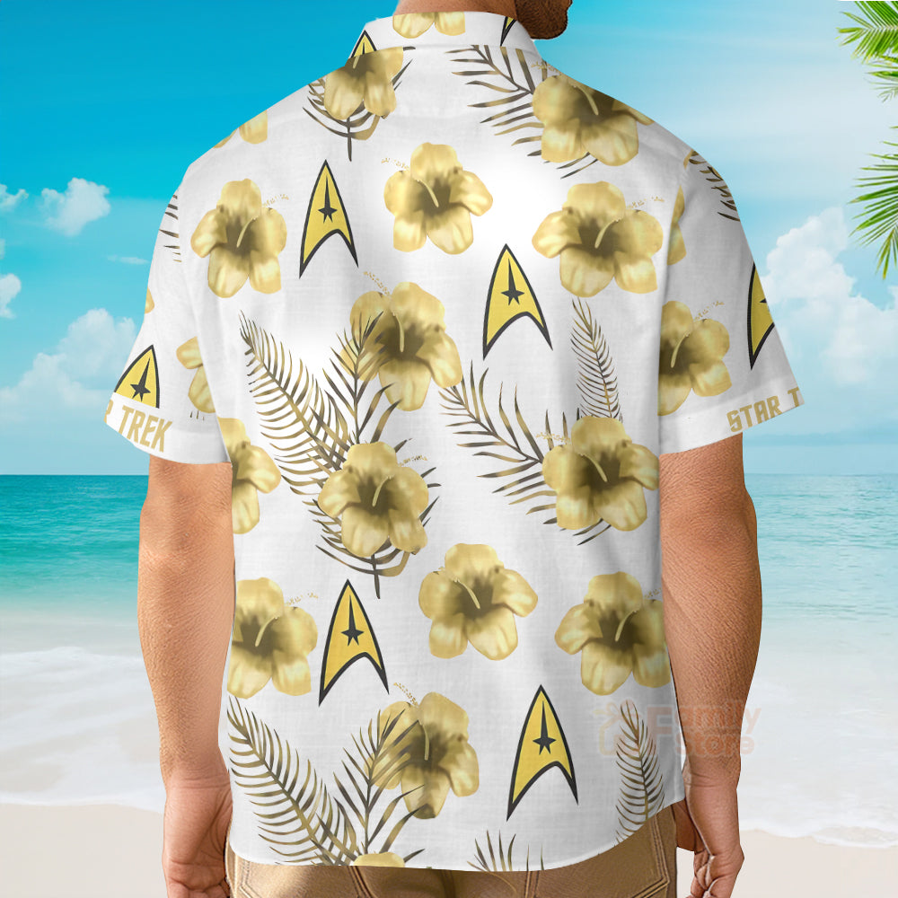 Hibiscus Floral SaTr Starships - Hawaiian Shirt For Men, Women, Kids