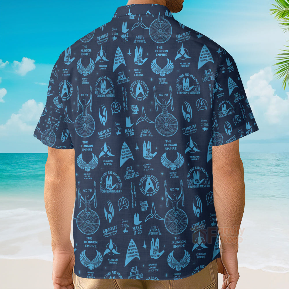 Trekkie SaTr Pattern Hawaiian Shirt