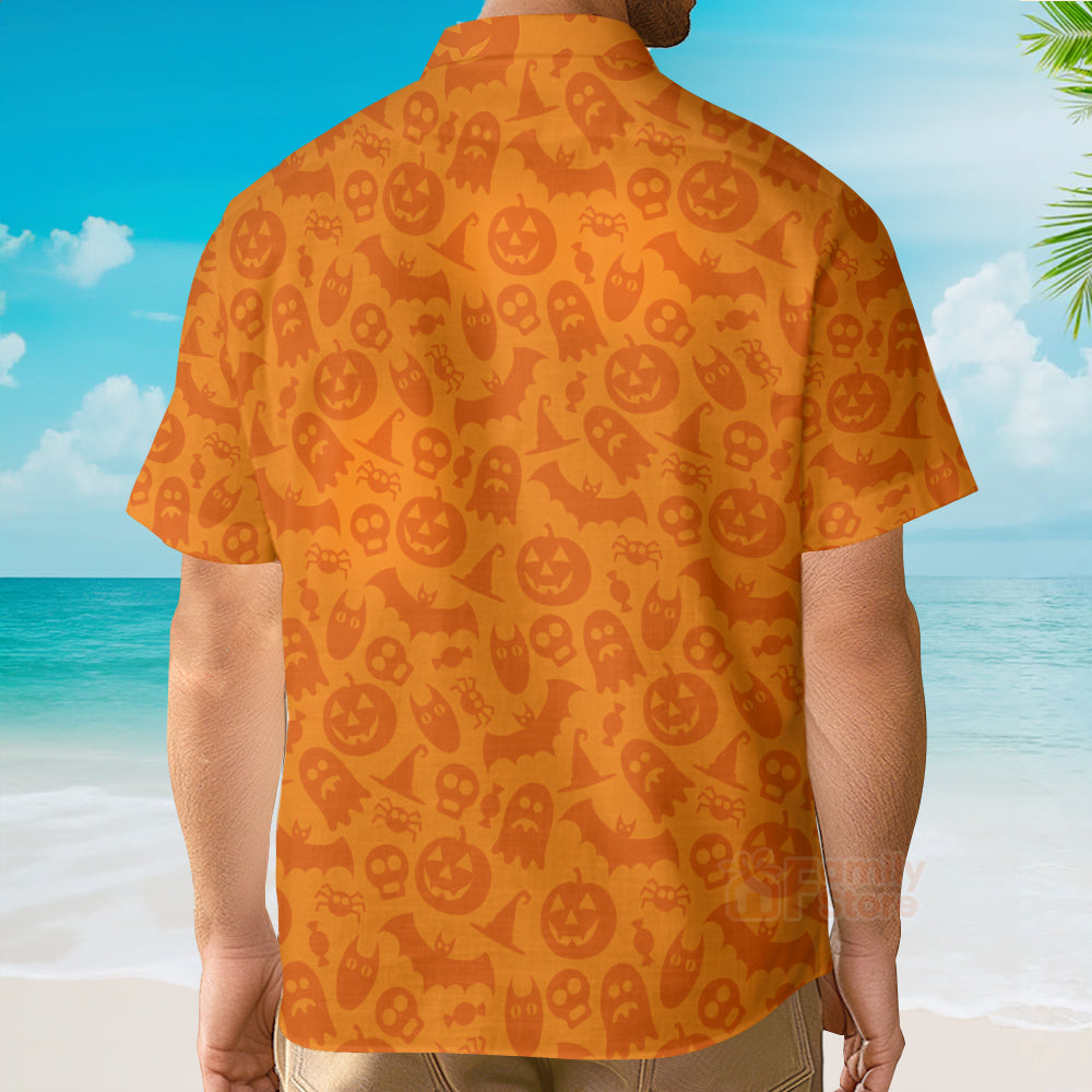 Halloween Hawaii Skeleton Surfing Hawaiian Shirt