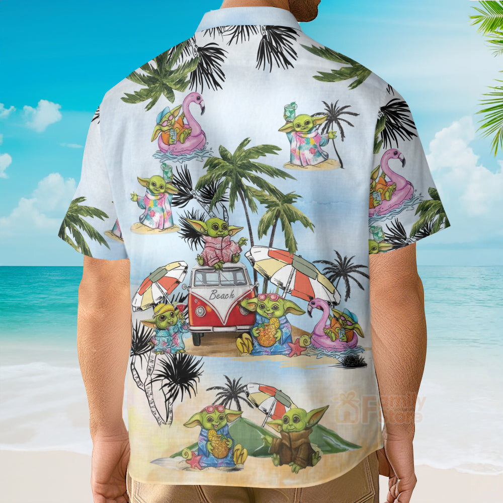 Stwa Disney Baby Yoda Hawaiian Shirt