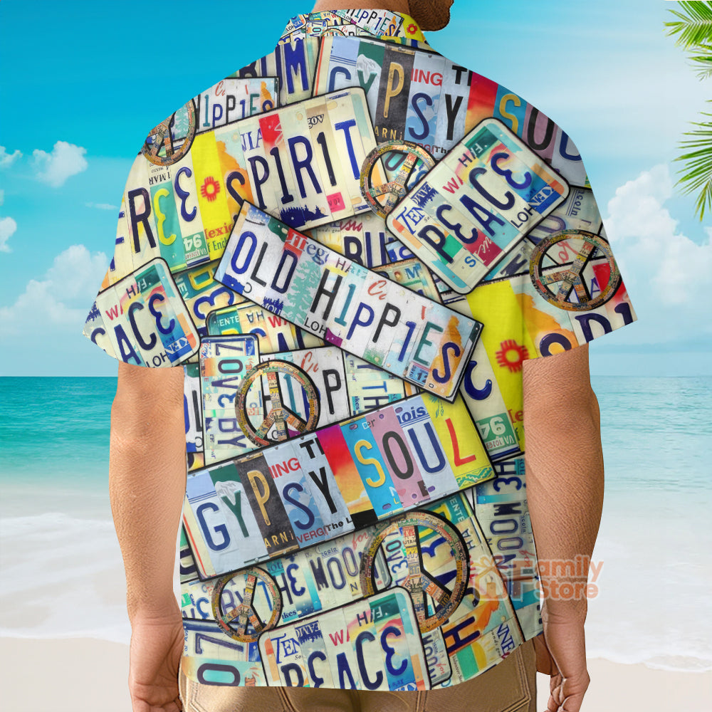 Hippie Spirit Peace Old Style - Hawaiian Shirt