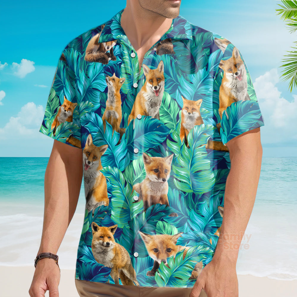 Tropical Fox Casual Button Down - Hawaiian Shirts
