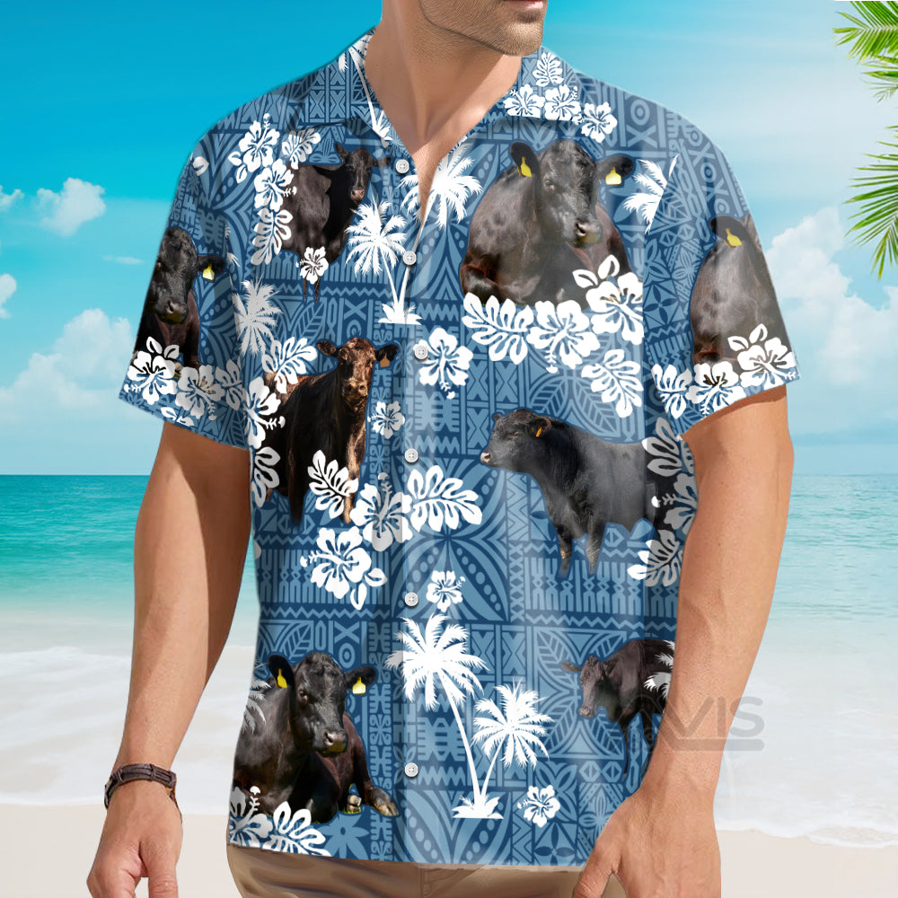 Unique Black Angus Happiness - Hawaiian Shirt