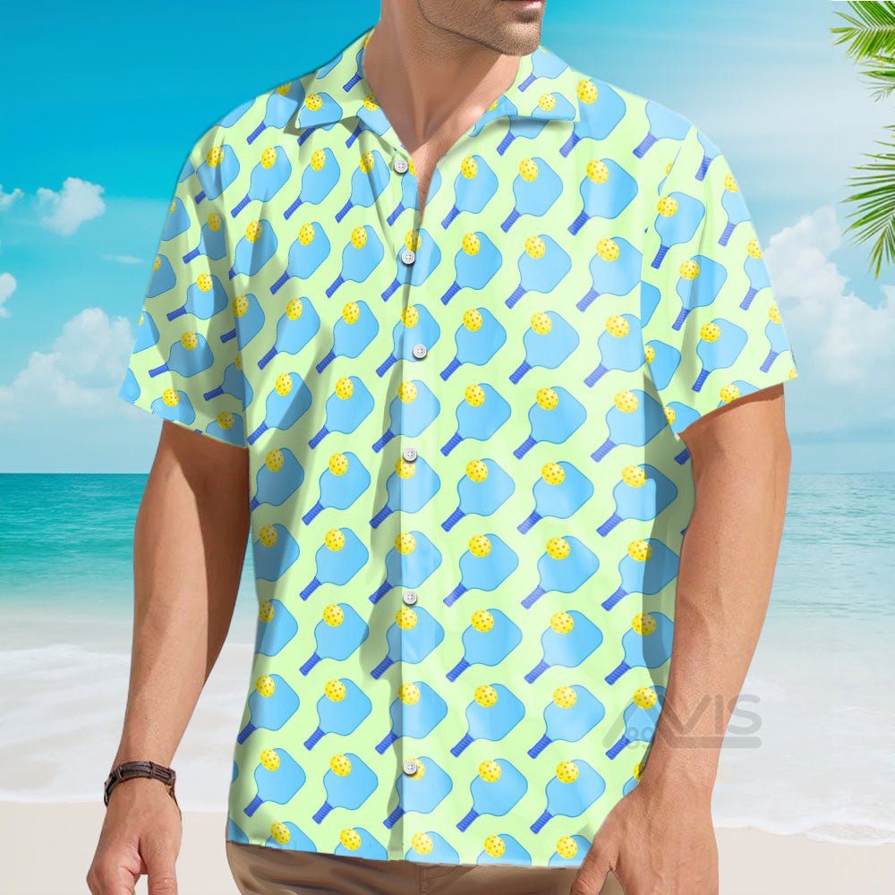 Pickleball Blue Nature - Hawaiian Shirt