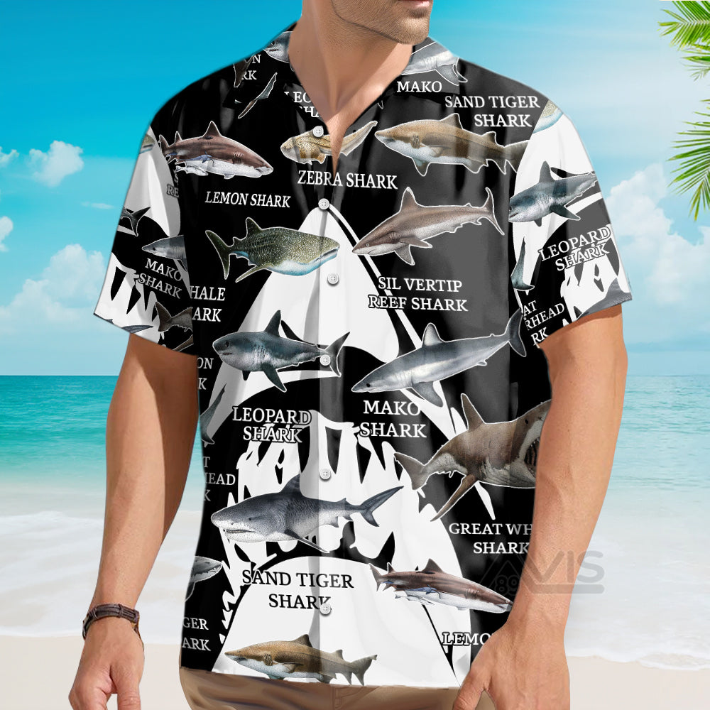 Sharks Of The World - For Men And Women - Hawaiian Shirt