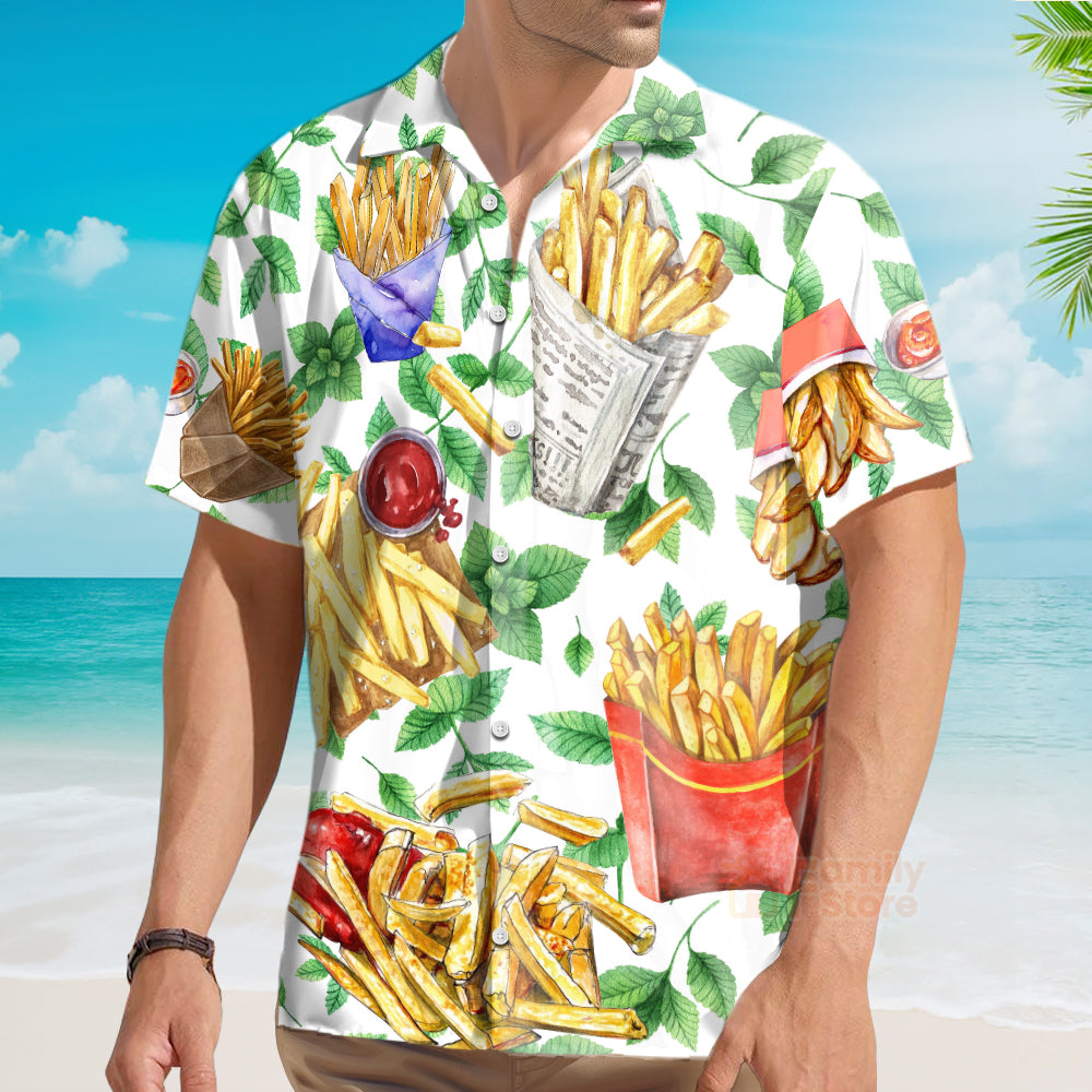 Funny Food French Fries Delicious Style - Hawaiian Shirt