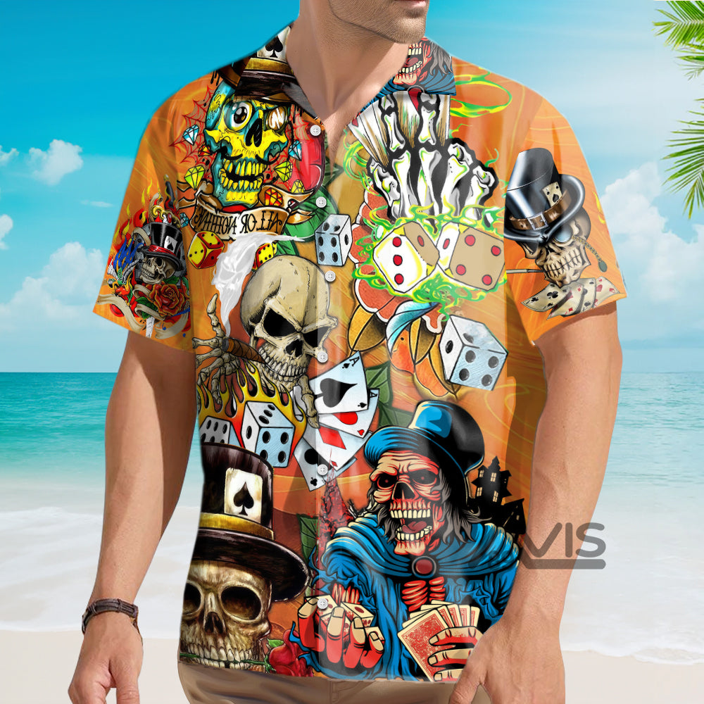 Poker Skull Life Style - Hawaiian Shirt