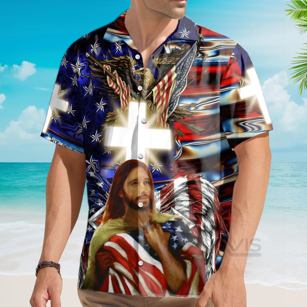 America Faith-Inspired Bless - Hawaiian Shirt