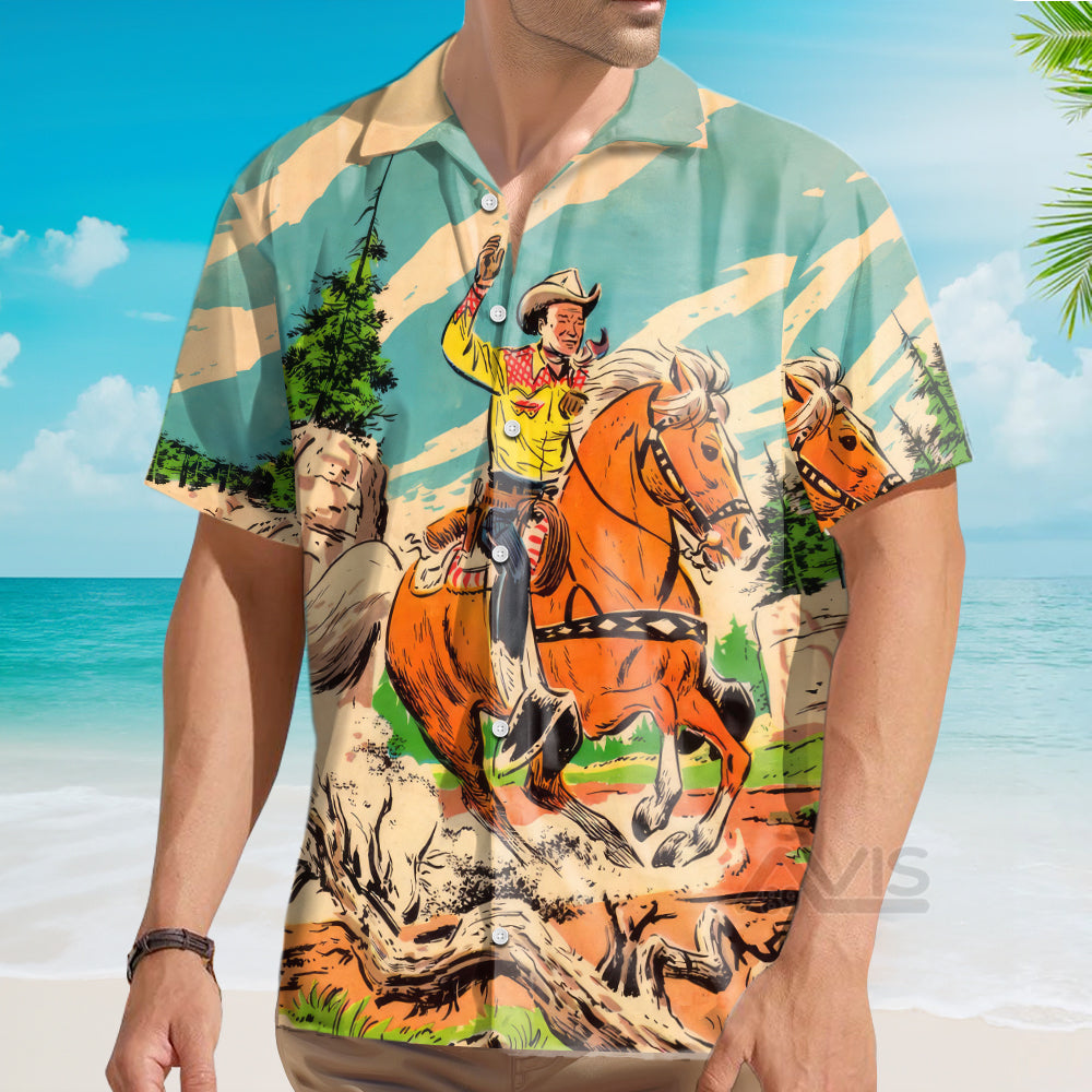 Western Cowboy Equestrian - Hawaiian Shirt
