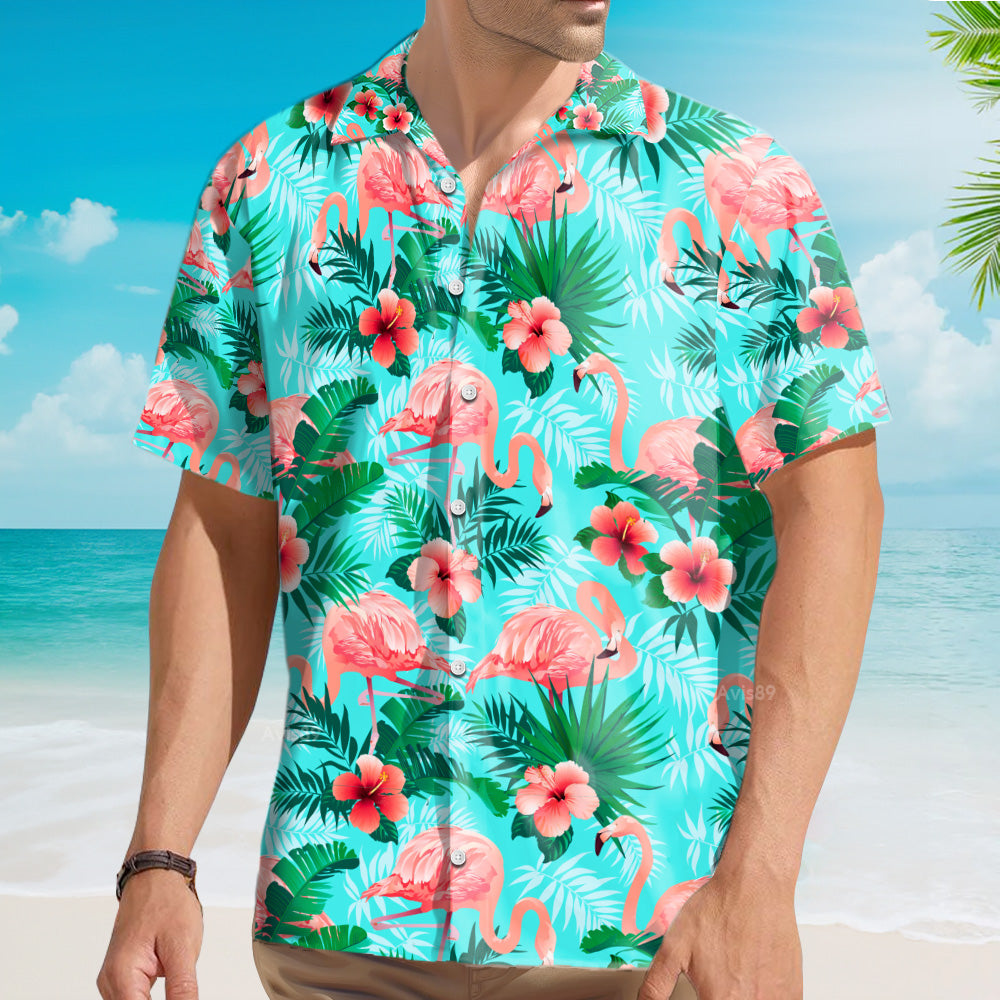 Flamingo 04 Hawaiian Shirt