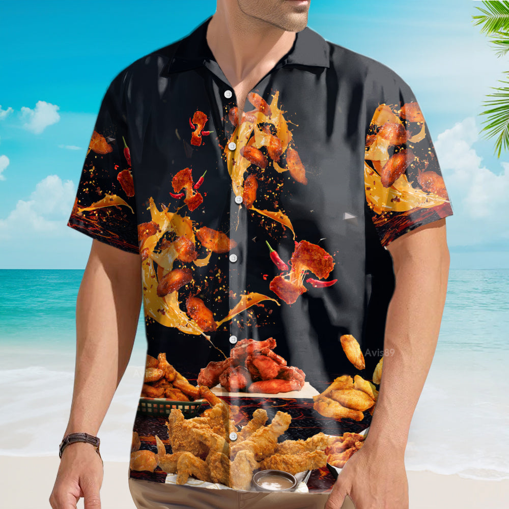 Chicken Wing Fast Food Delicious - Gift For Food Lovers - Hawaiian Shirt
