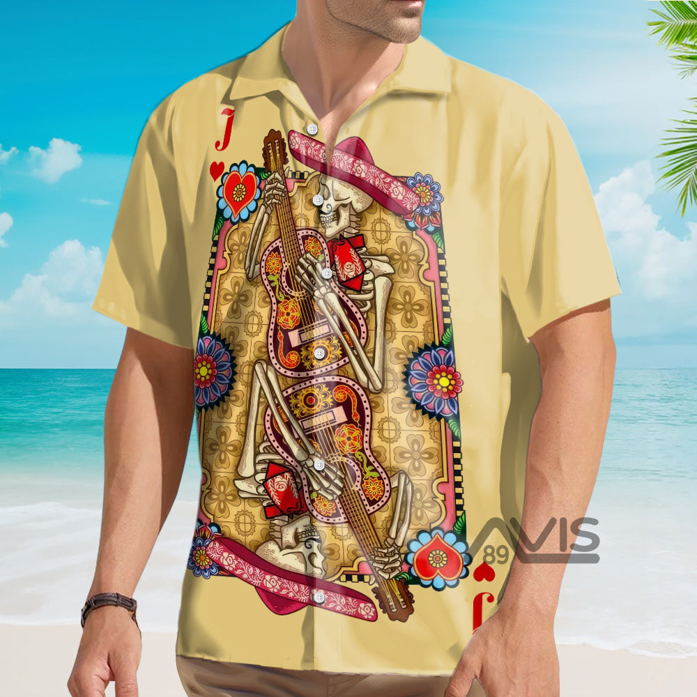 Skull Playing Card Yellow Version - Hawaiian Shirt