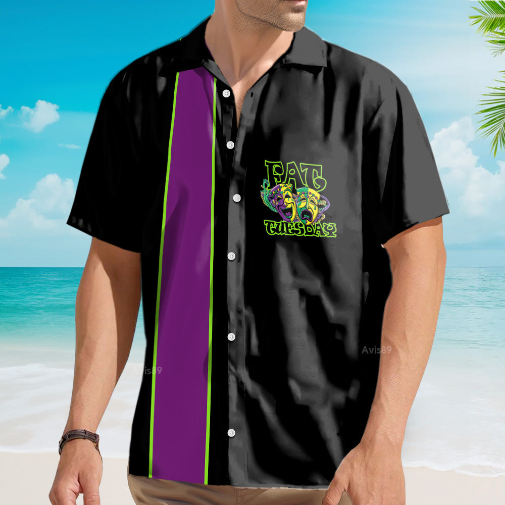 Mardi Gras The Clown Masks Fat Tuesday - Hawaiian Shirt