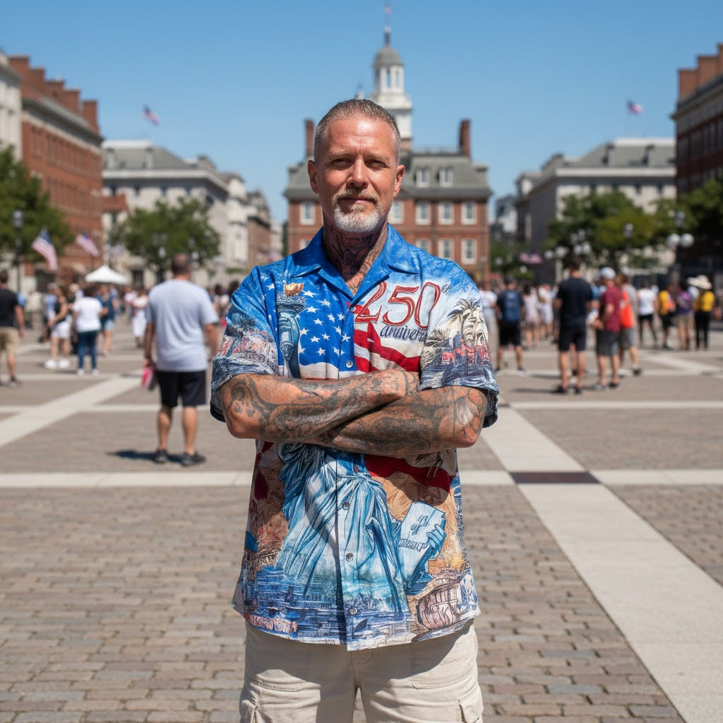 250th Anniversary Liberties - Hawaiian Shirt - Gift for Dad, Husband, Grandpa | HN02