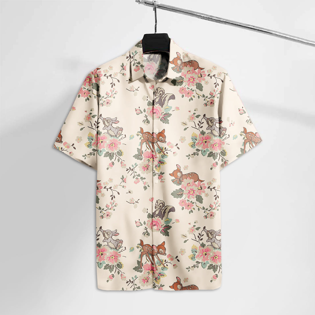 Bambi Hawaiian Shirt Bambi Floral Hawaii Tshirt Amazing High Quality DN Aloha Shirt