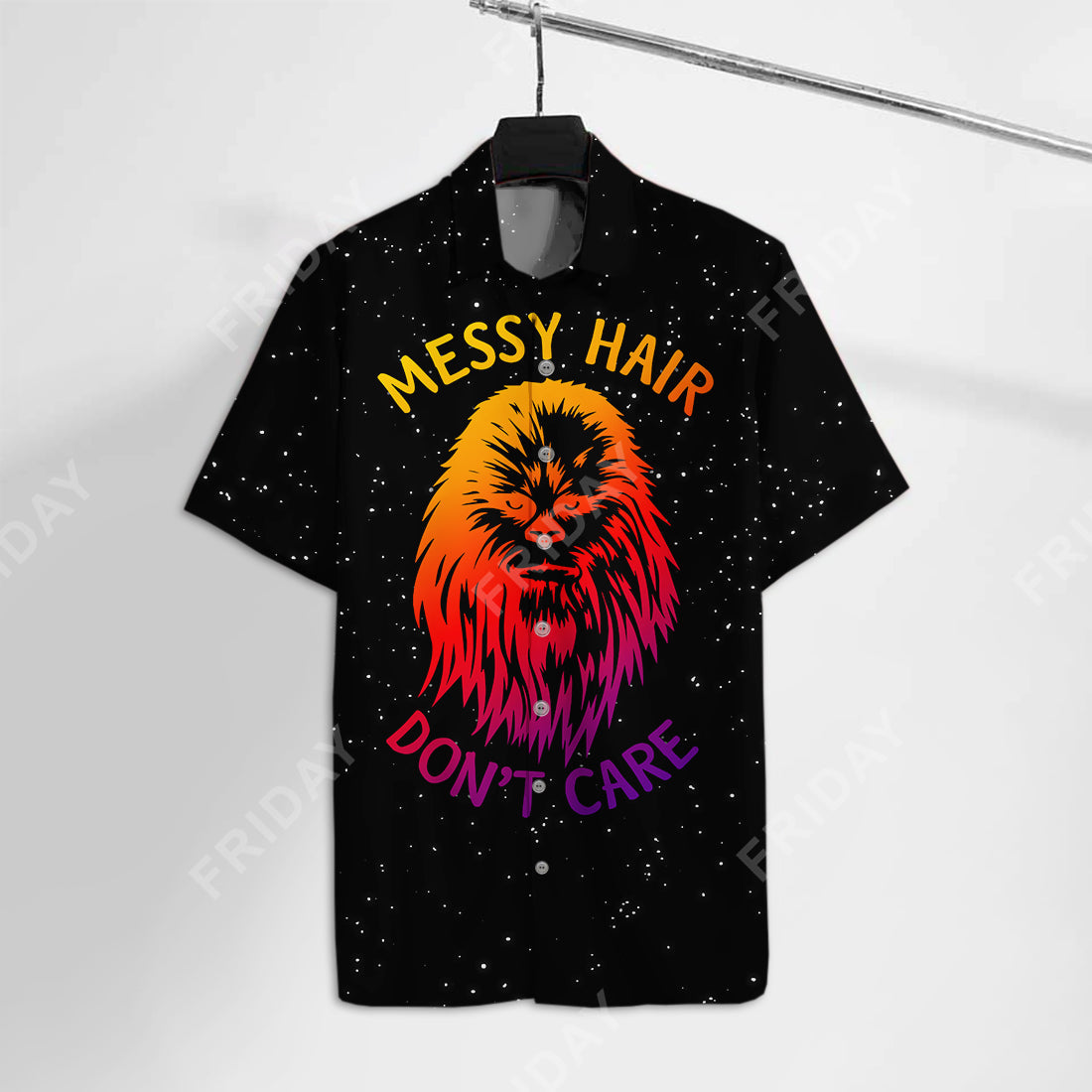 SW Hawaiian Shirt Messy Hair Don't Care Chew Hawaii Tshirt Funny Amazing SW Aloha Shirt