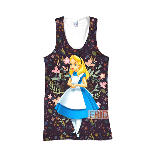 DN Alice In Wonderland T-shirt Alice With Flowers T-shirt Hoodie