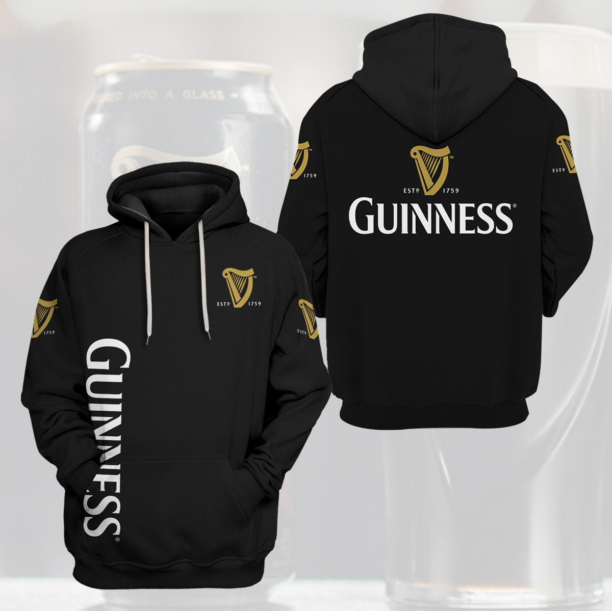 Beer Hoodie Guinness Beer Black 3d Print Hoodie Awesome Beer
