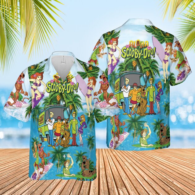 NoClaws Scooby-Doo Hawaiian Shirt Aloha Scooby-Doo On Vacation Hawaii Shirt Cute Scooby-Doo Aloha Shirt