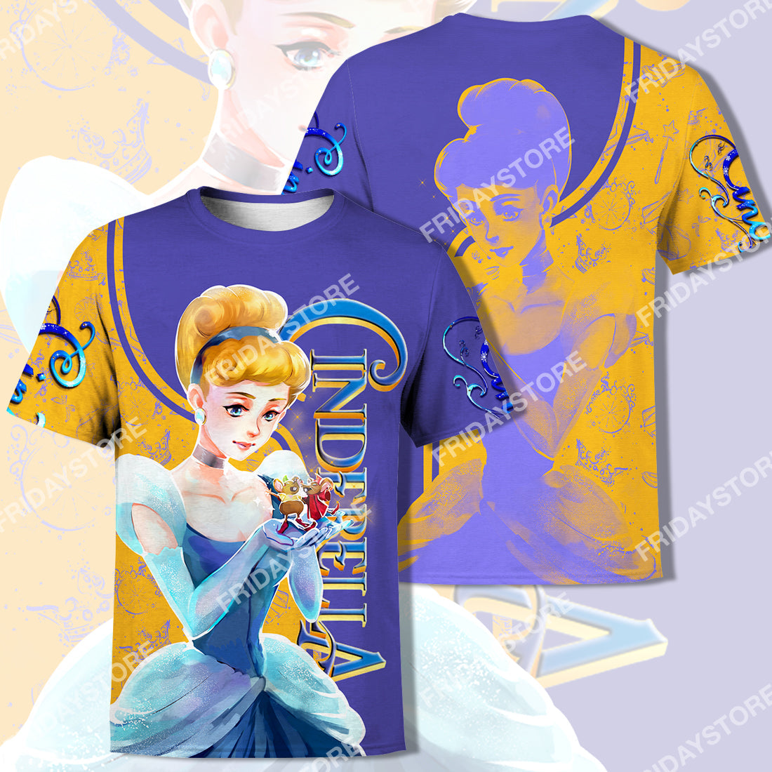 DN T-shirt Cinderella Princess And Mouse Friends T-shirt Awesome DN Cinderella Hoodie Sweater Tank