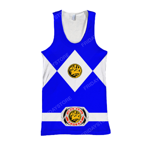 Power Ranger T-shirt Blue Power Ranger Costume T-shirt Power Ranger Hoodie