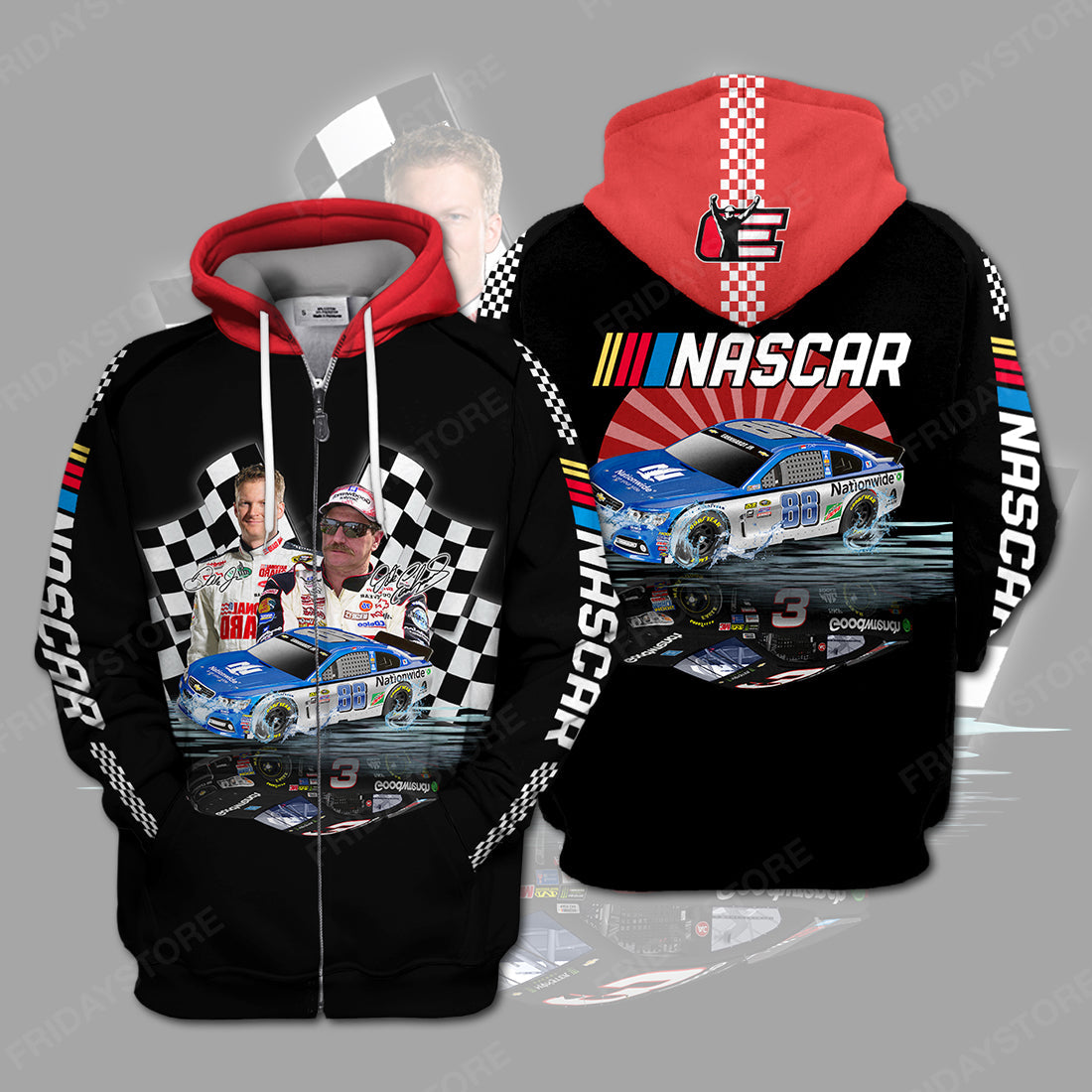 Nascar Hoodie Shirt DEJ Nascar Black T-shirt Nascar Shirt Apparel 2024