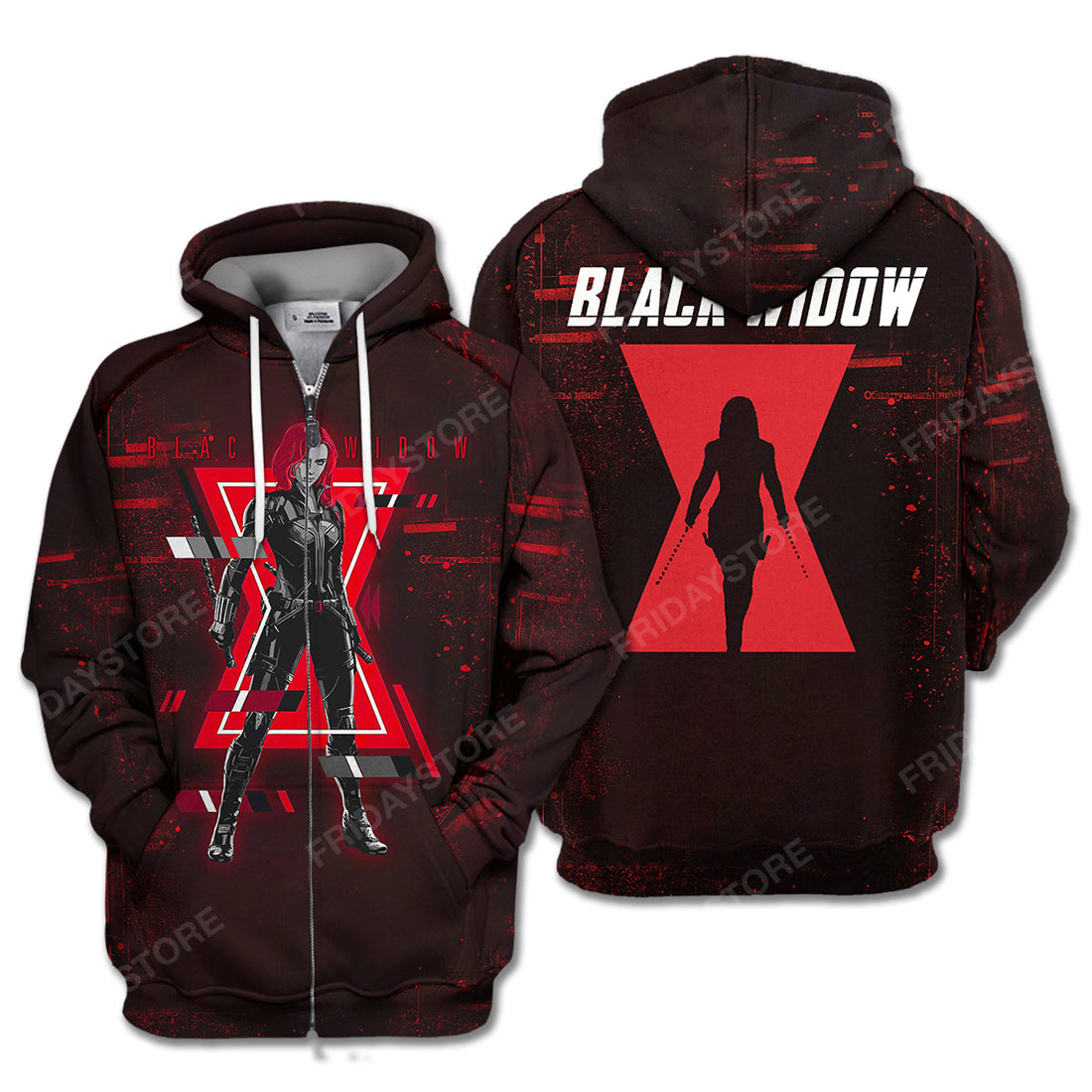 MV BW T-shirt Black Widow Series Black Red T-shirt Hoodie Fan Gift