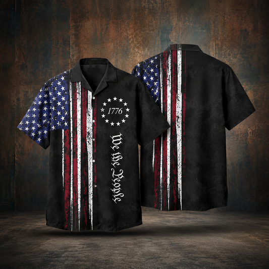 We The People Hawaiian Shirt Patriotic 1776 American Flag USA Gift