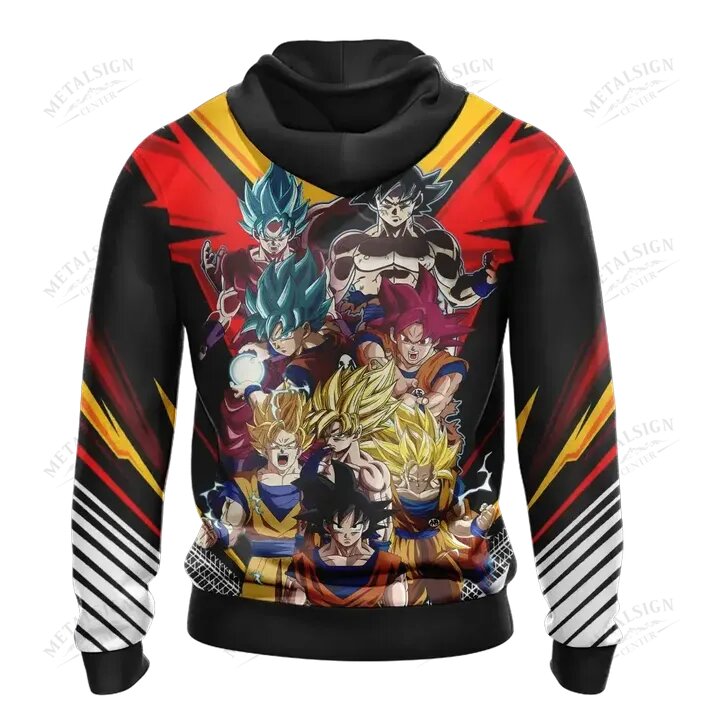 Dragon Ball Hoodie Goku All Versions Black Goku Hoodie Dragon Ball Hoodie For Fan