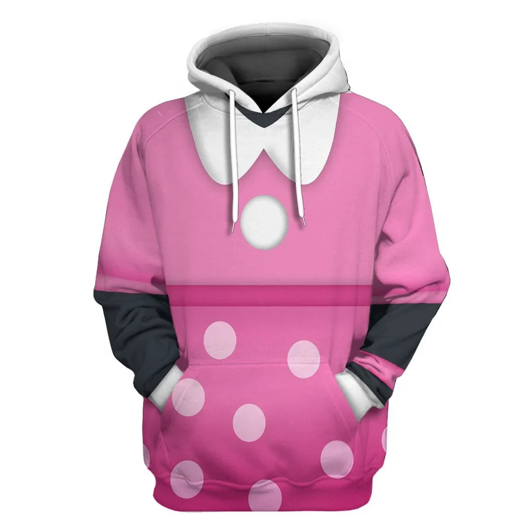 DN Hoodie DN Minnie Costume T-shirt Pink Unisex Adults New Release