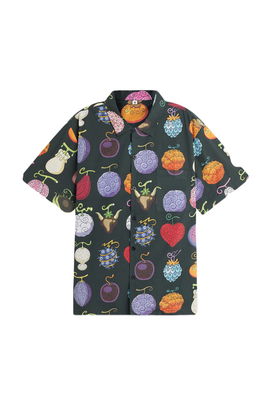 NoClaws NoClaws One Piece Hawaii Shirt All Of One Piece Devil Fruit Pattern Hawaiian Shirt Colorful Unisex
