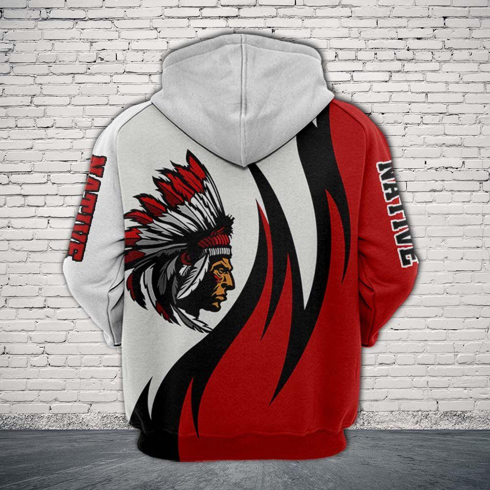 Gifury Native American Hoodie Native American Chief Red White Hoodie Native American Apparel 2022