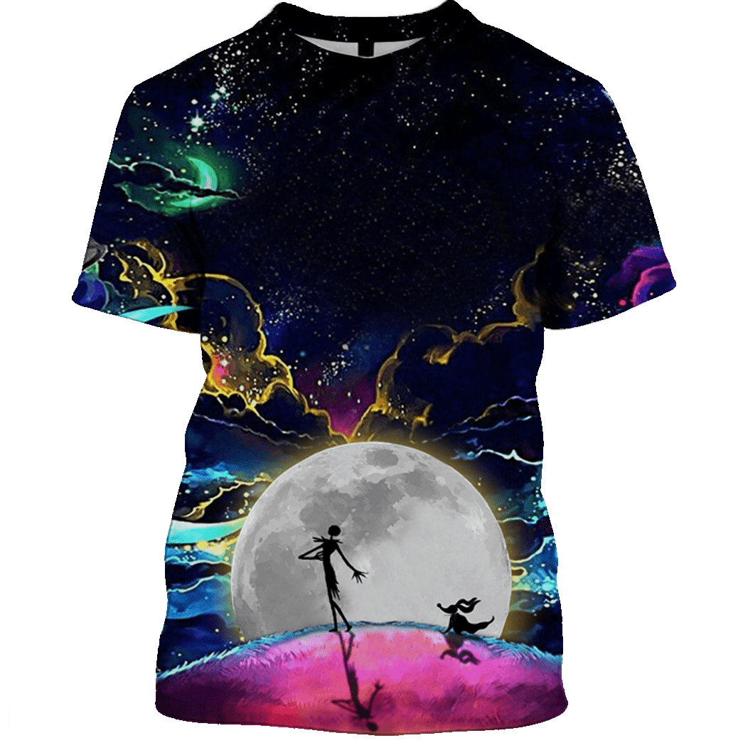 TNBC Shirt Jack Skellington And His Dog Under The Moon Light Hoodie