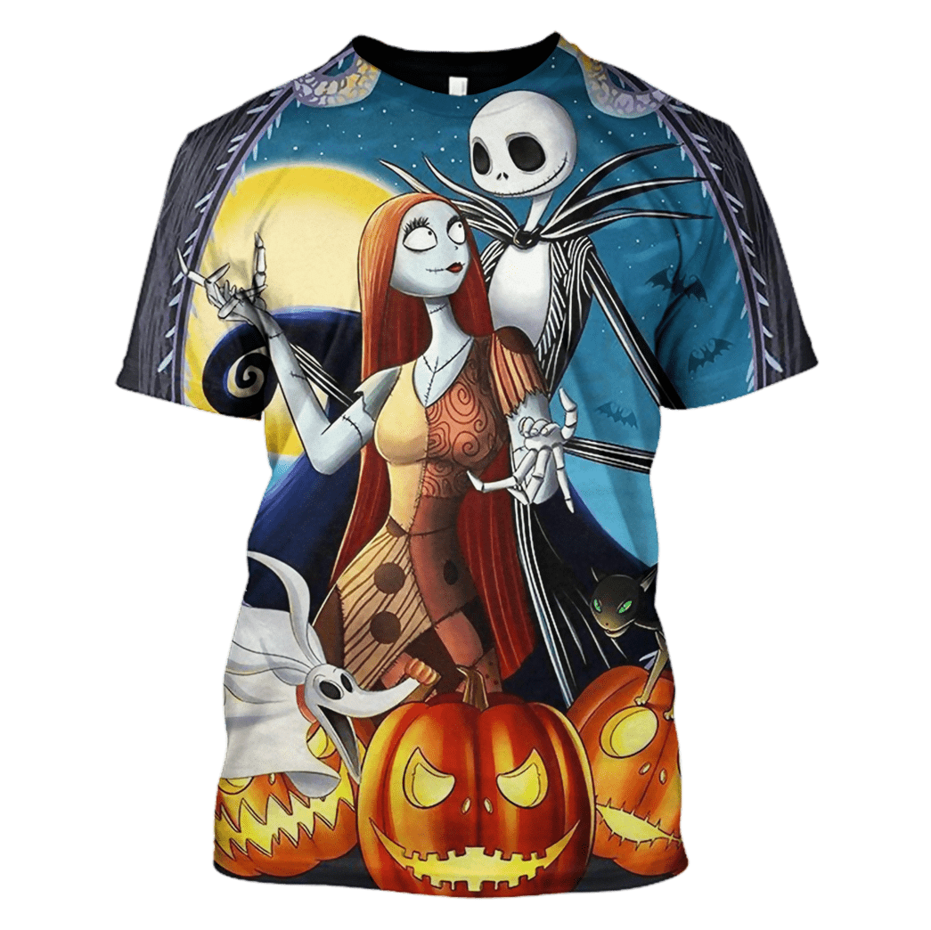 TNBC T-shirt Jack And Sally Together Halloween Night Hoodie TNBC Hoodie