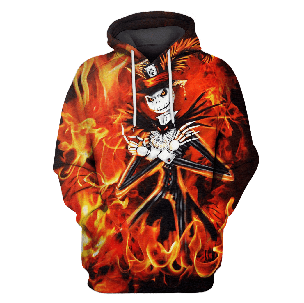 TNBC T-shirt Jack Skellington Fire Hoodie