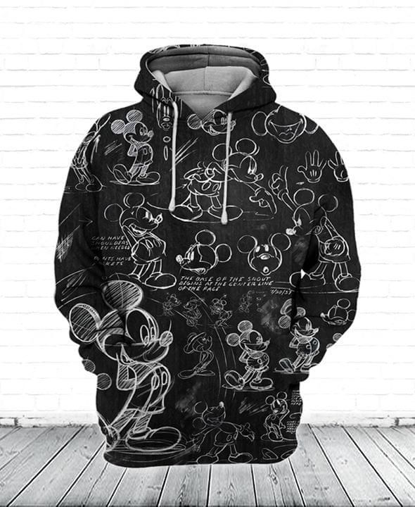 DN Hoodie MN Hoodie MN Drawing Black White Hoodie