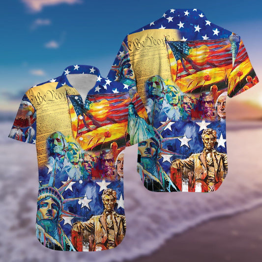 Patriot 4th Of July Hawaiian Shirt American Flag Independence Day Hawaii Aloha Shirt