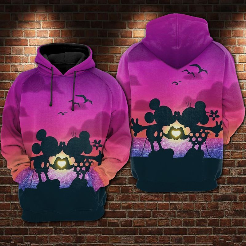 DN Hoodie Minnie Hoodie Minnie And MN The Twilight Kiss Pink Hoodie