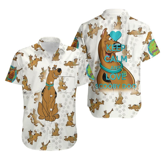  Scooby-Doo Hawaiian Shirt Keep Calm And Love Scooby-Doo Hawaii Shirt Scooby-Doo Aloha Shirt 