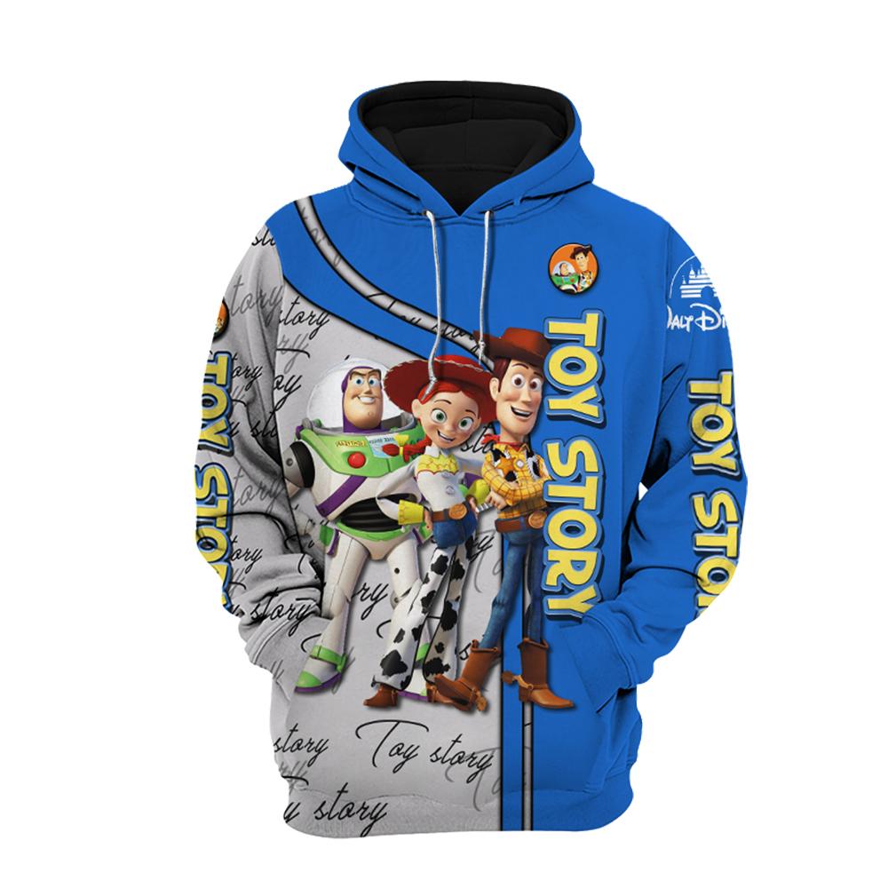 DN Hoodie Toy Story Woody Buzz Jessie Blue Hoodie