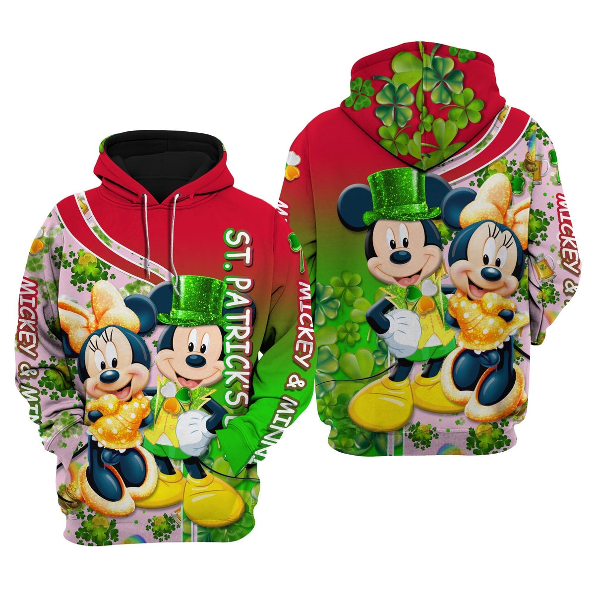St Patrick Day DN Hoodie St Patrick Day MK And MN Mouse Hoodie