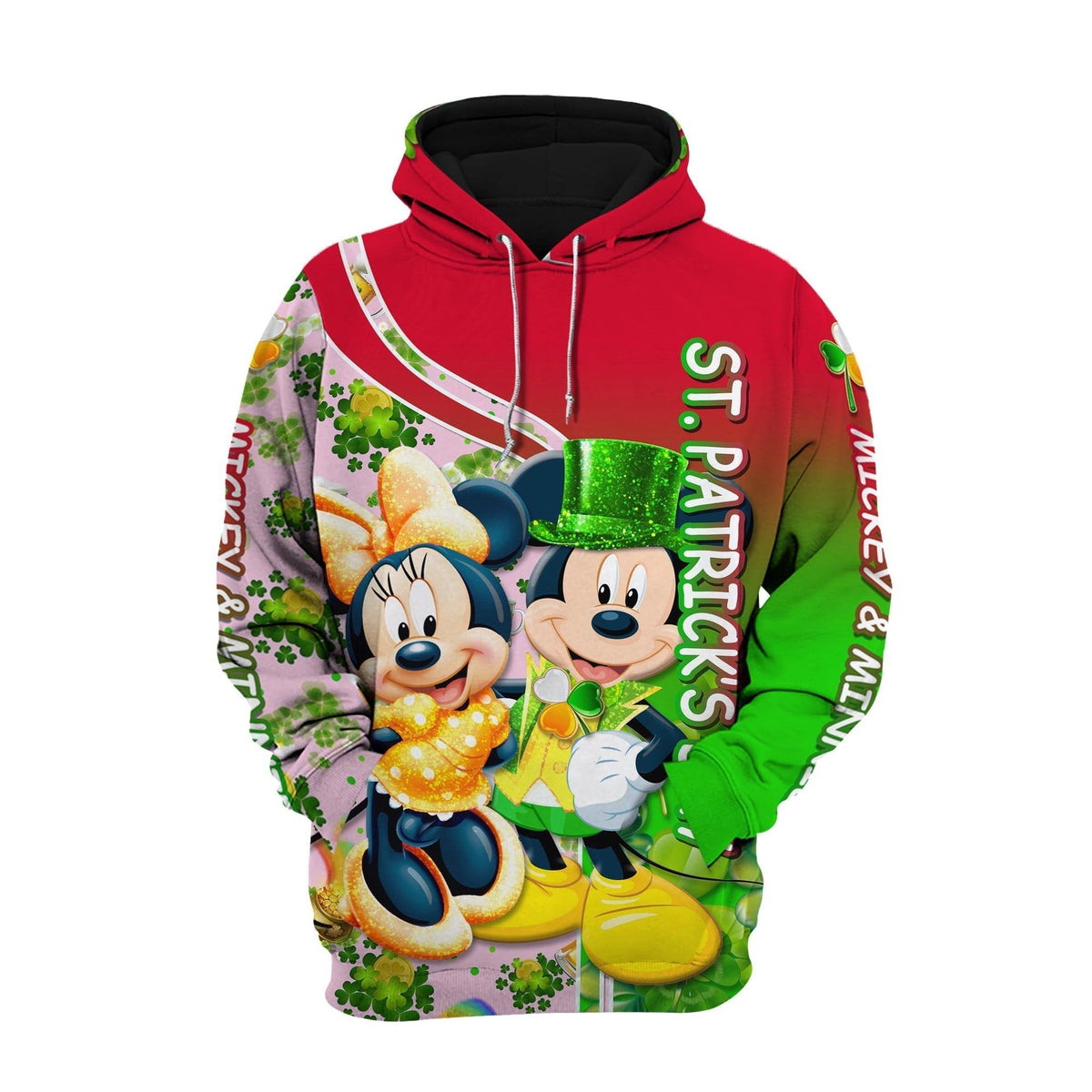 St Patrick Day DN Hoodie St Patrick Day MK And MN Mouse Hoodie
