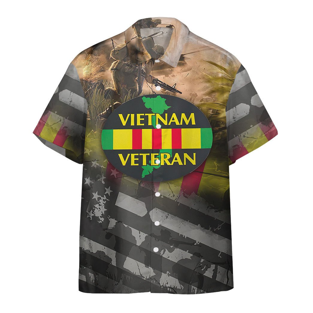 Vietnam Veteran Hawaii Shirt Vietnam War Veteran Battlefield Aloha Shirt
